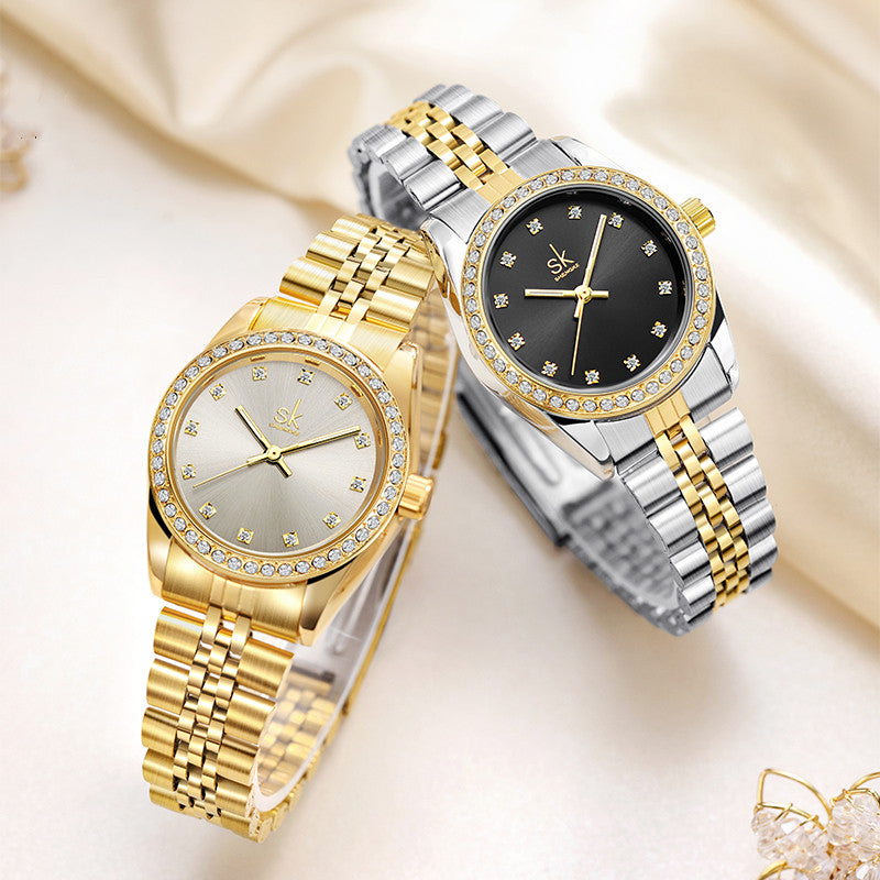 Women's Fashion Quartz Watch With Diamonds