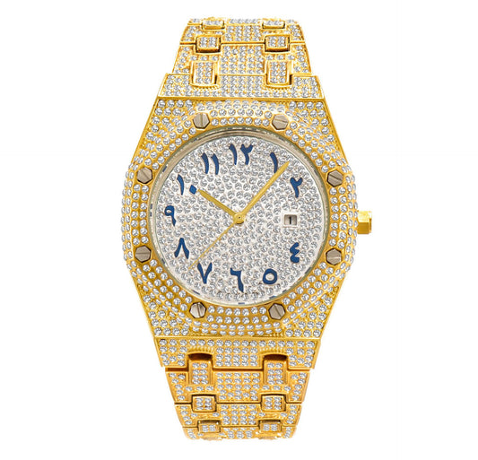 65 Men's Quartz Watch With Diamonds