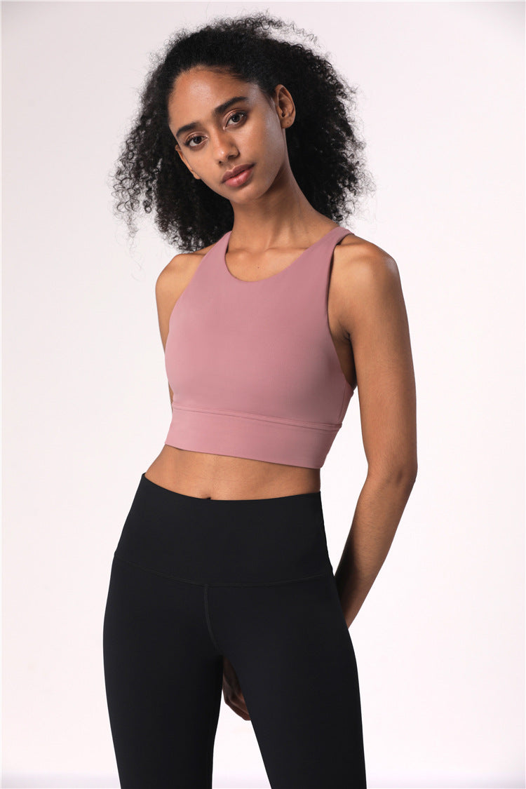 Srappy Crossed Supportive Yoga Bra