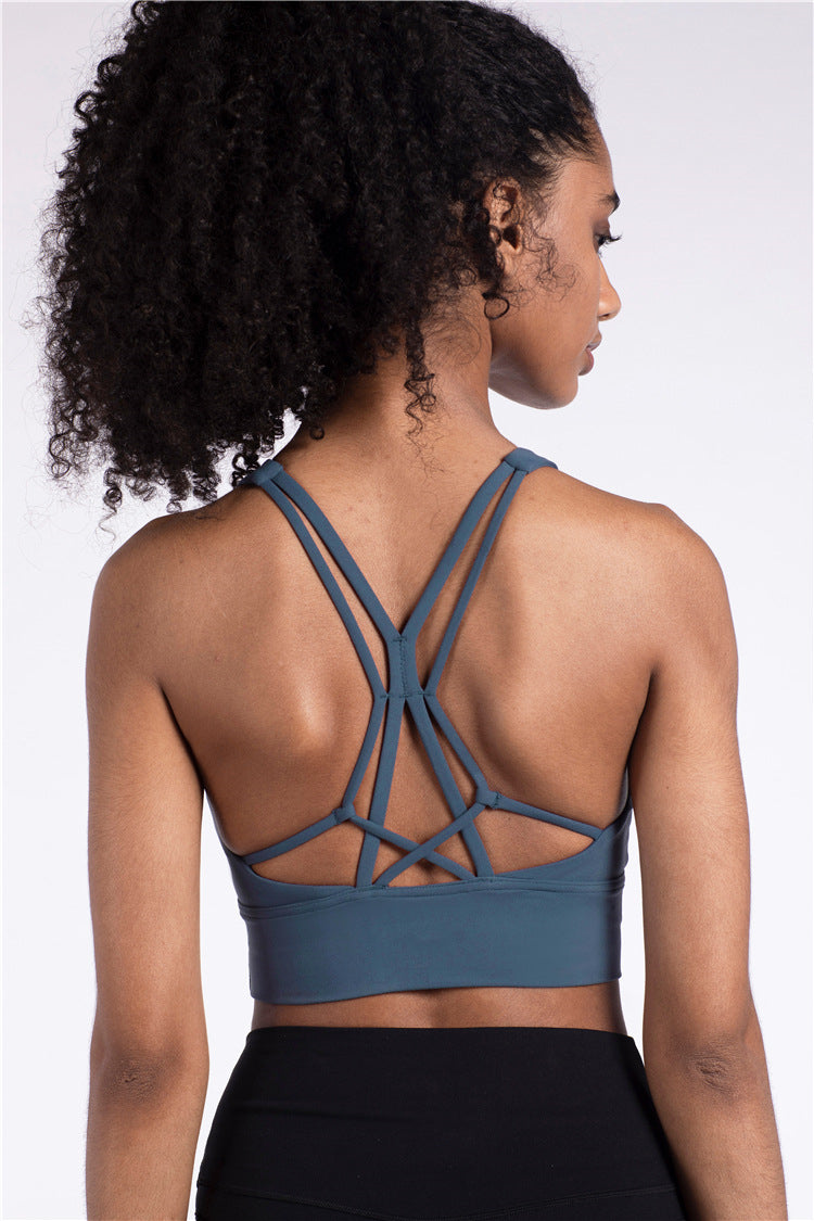 Srappy Crossed Supportive Yoga Bra