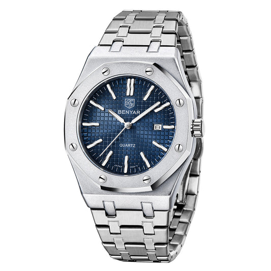 9 Men's Round Quartz Watch