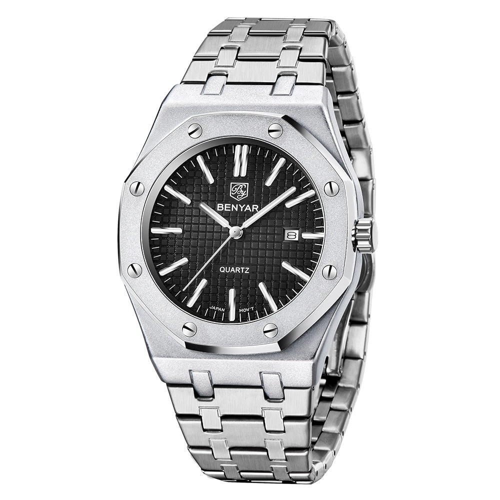 9 Men's Round Quartz Watch