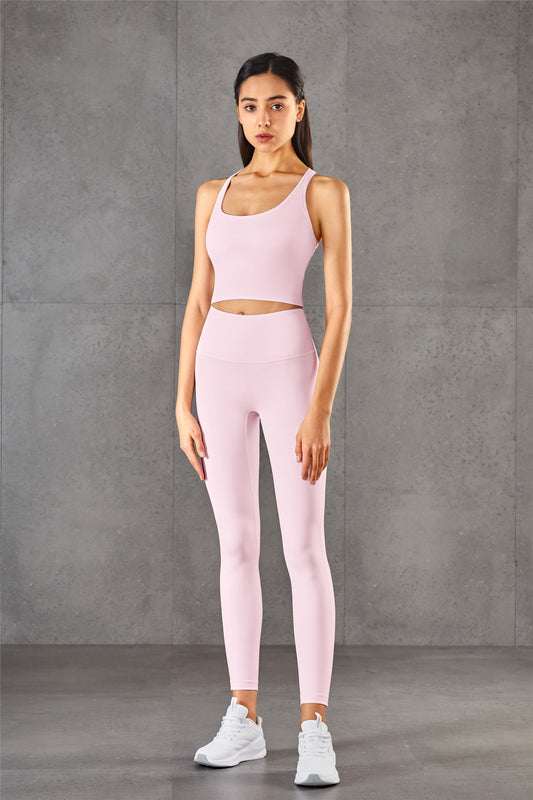 Pink Side Striped Yoga Leggings