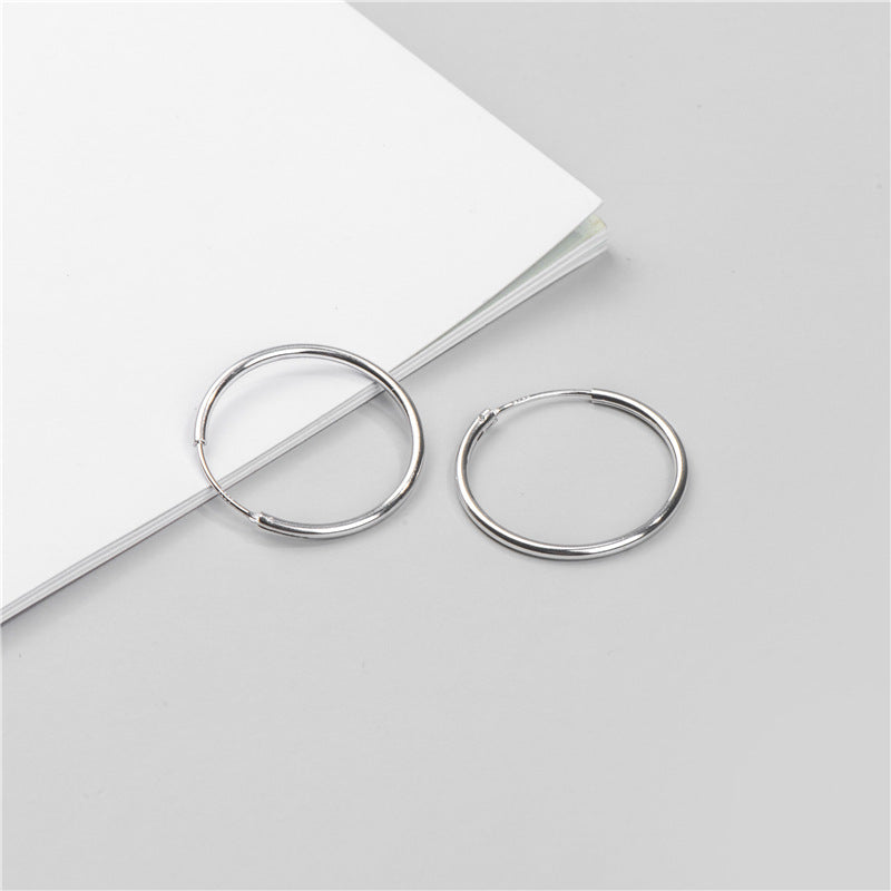 1001 Women's Fashion Sterling Silver Hoops