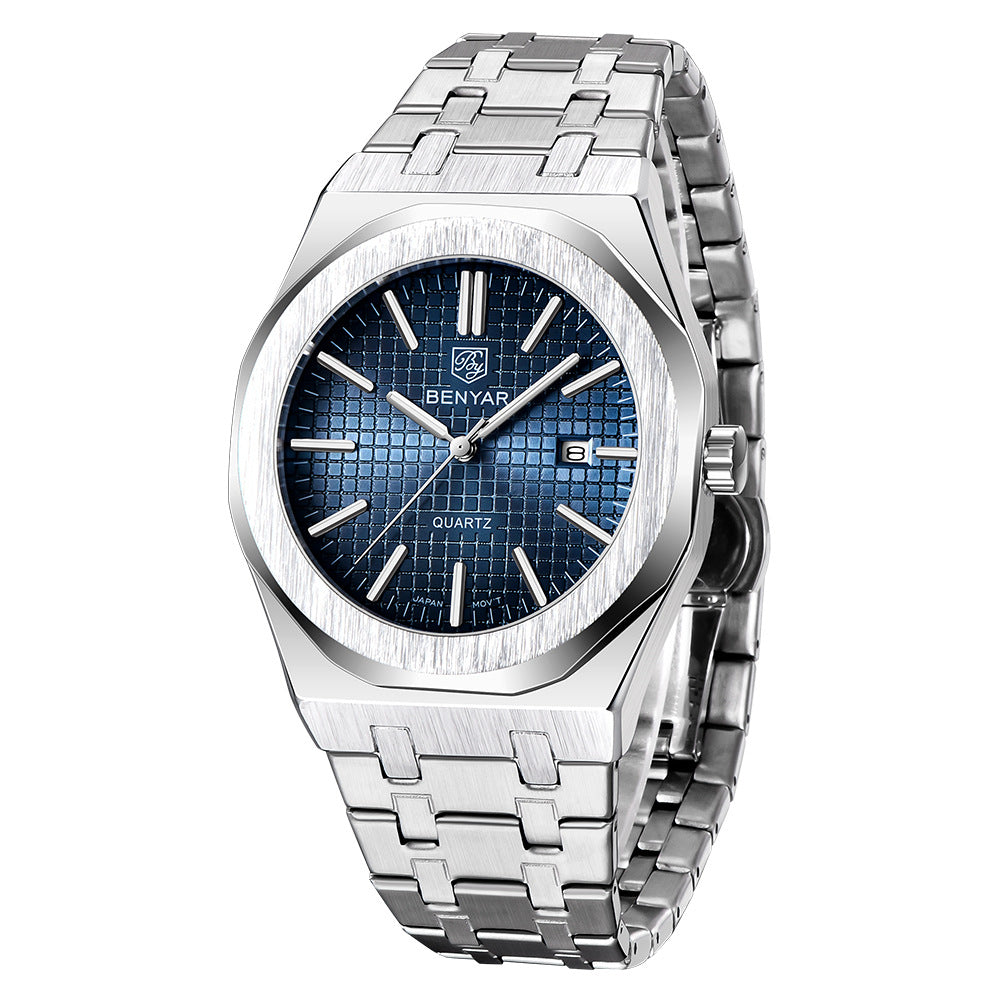 9 Men's Round Quartz Watch