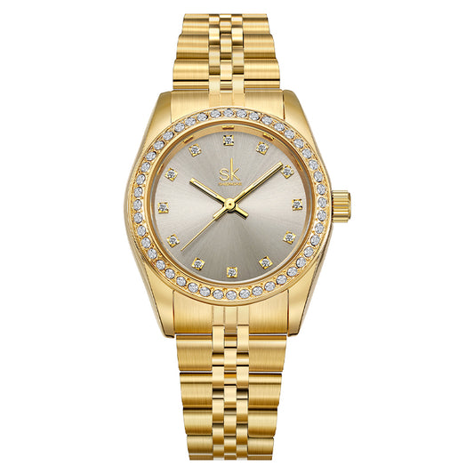 Women's Fashion Quartz Watch With Diamonds