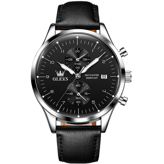 28 Men's Fashion Round Chronograph Quartz Watch