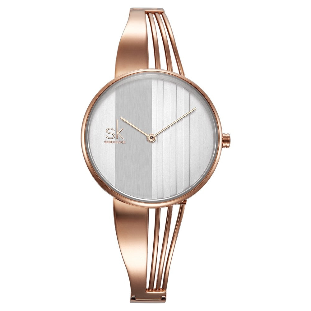 Women's Fashion Cut Out Metal Strap Quartz Watch