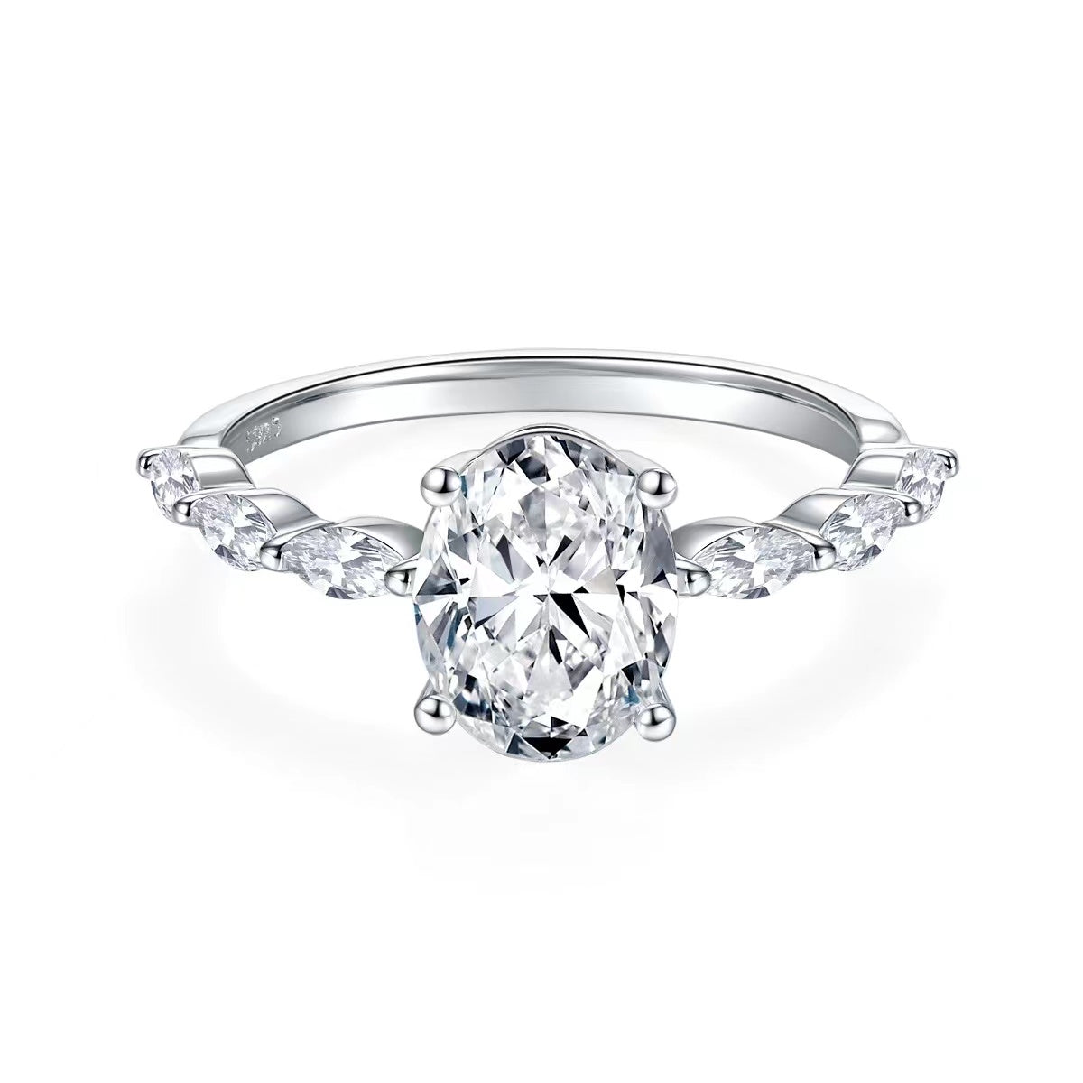 521 Women's 2ct Moissanite Diamond S925 Ring