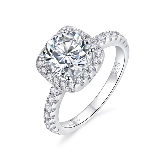 522 Women's Moissanite Diamond S925 Square Ring