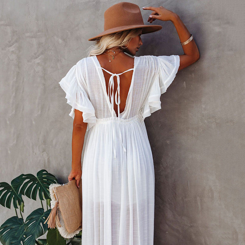 V Neck Maxi Dress