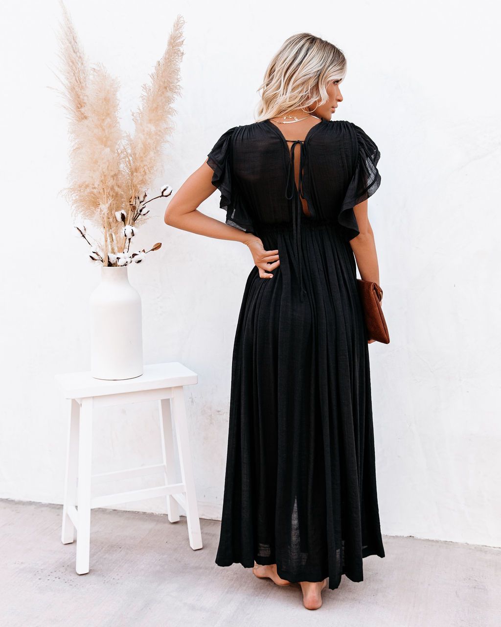 V Neck Maxi Dress