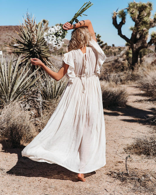 V Neck Maxi Dress