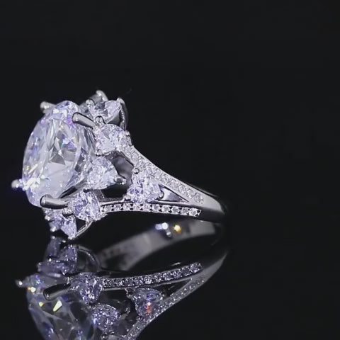 500 Women's Moissanite S925 10 Carats Ring