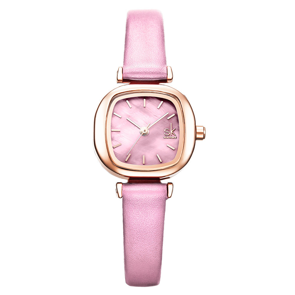 Women's Fashion Mini Quartz Watch With Leather Strap