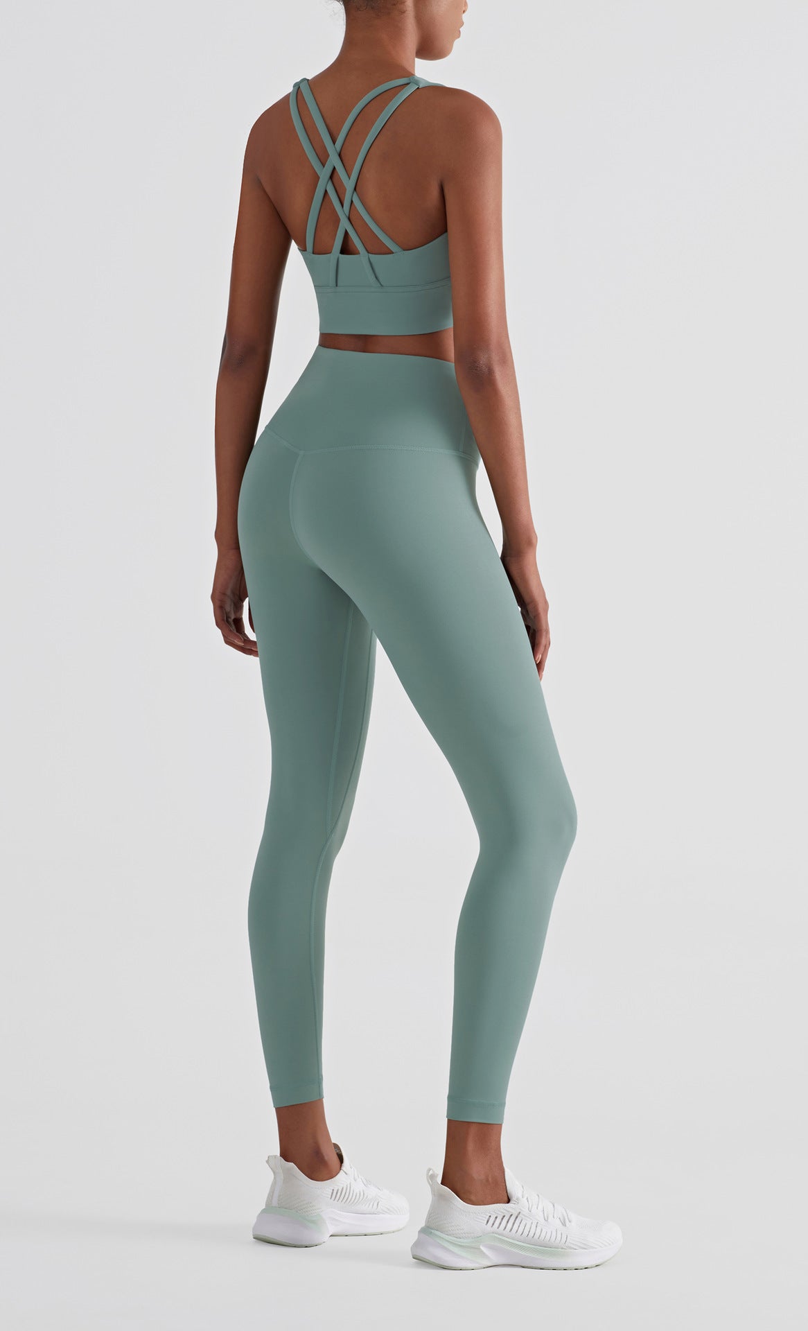 Teal High Rise Nude Leggings