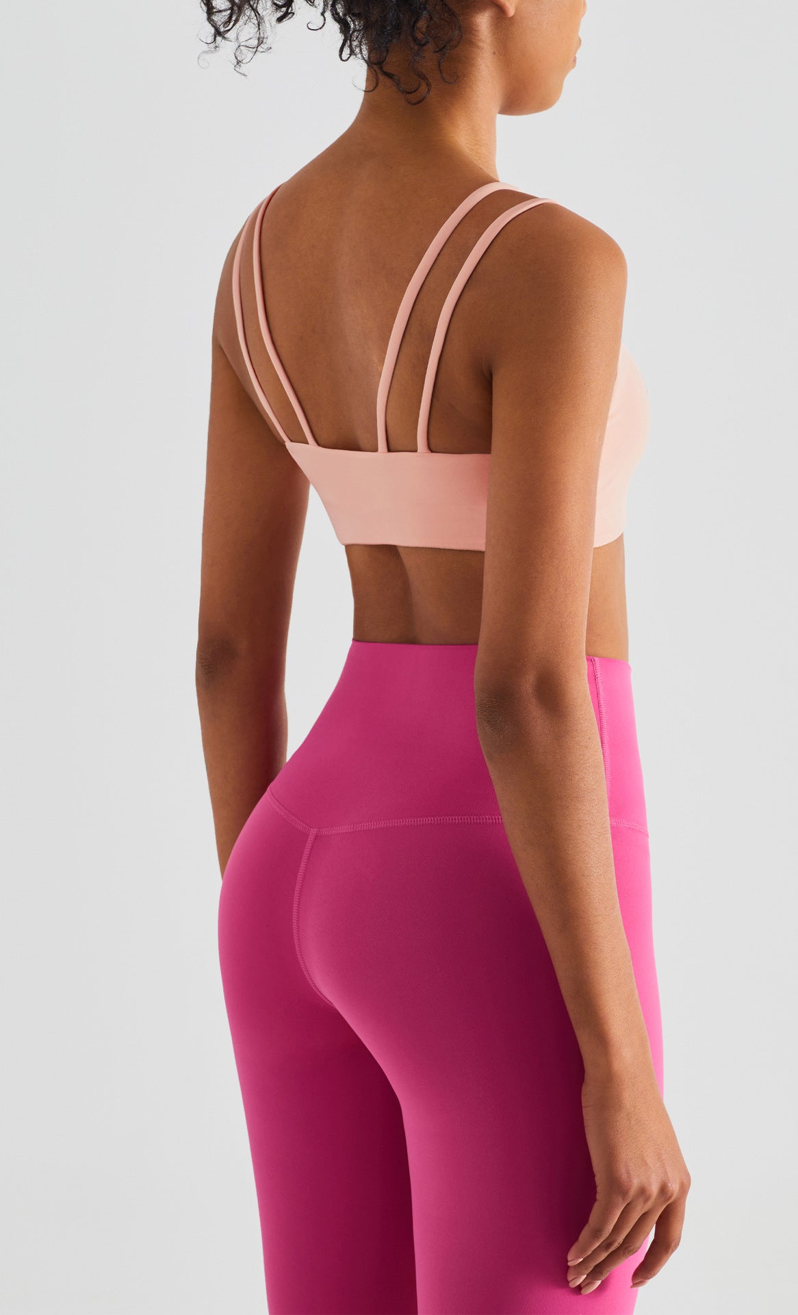 Nude Strappy Padded Yoga Bra