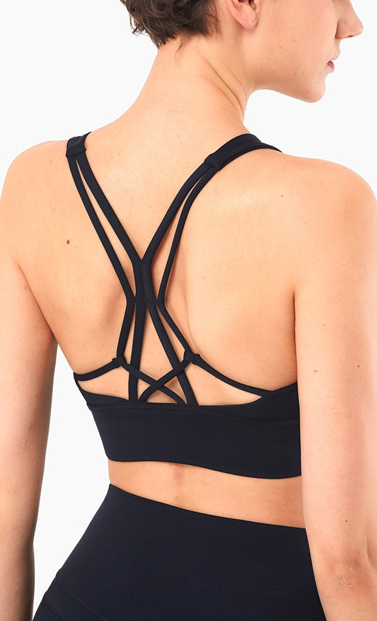 Srappy Crossed Supportive Yoga Bra