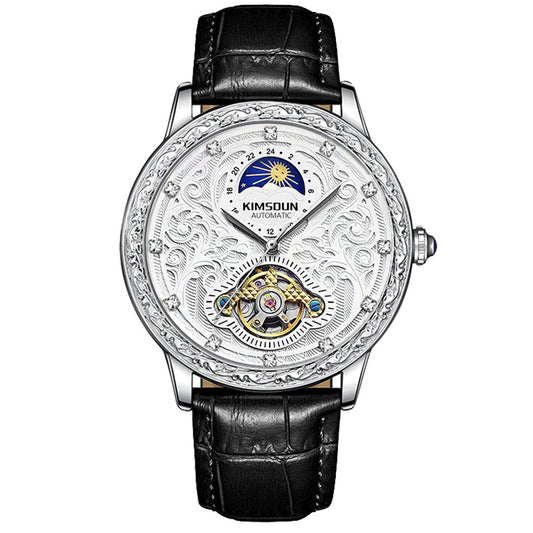 Men's Engraved Automatic Watch