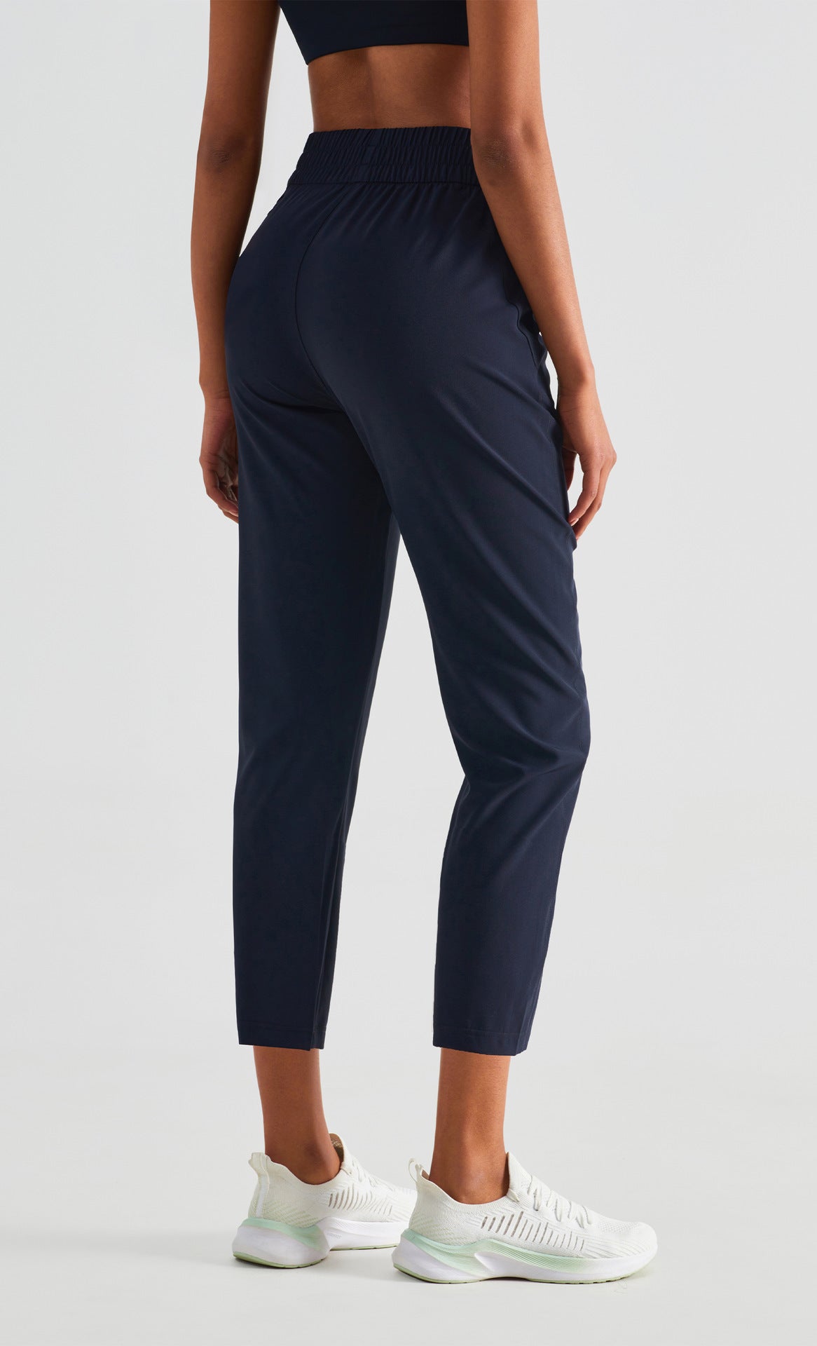 Cropped Jogger Pants With Pockets