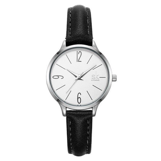 Women's Minimalism Quartz Watch With Leather Strap