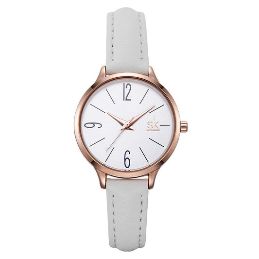 Women's Minimalism Quartz Watch With Leather Strap