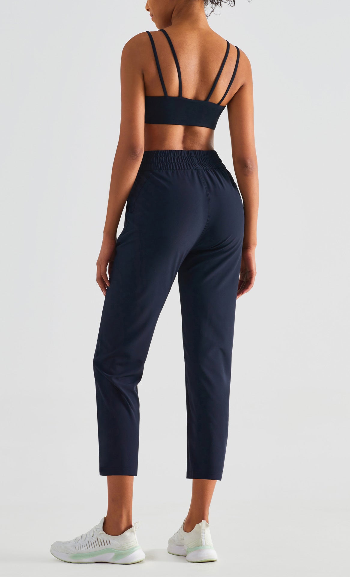 Cropped Jogger Pants With Pockets