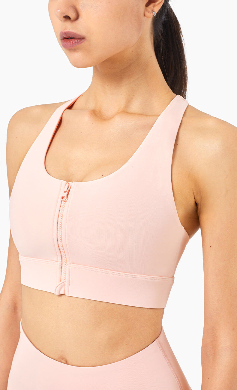 Zip Up Sports Bra