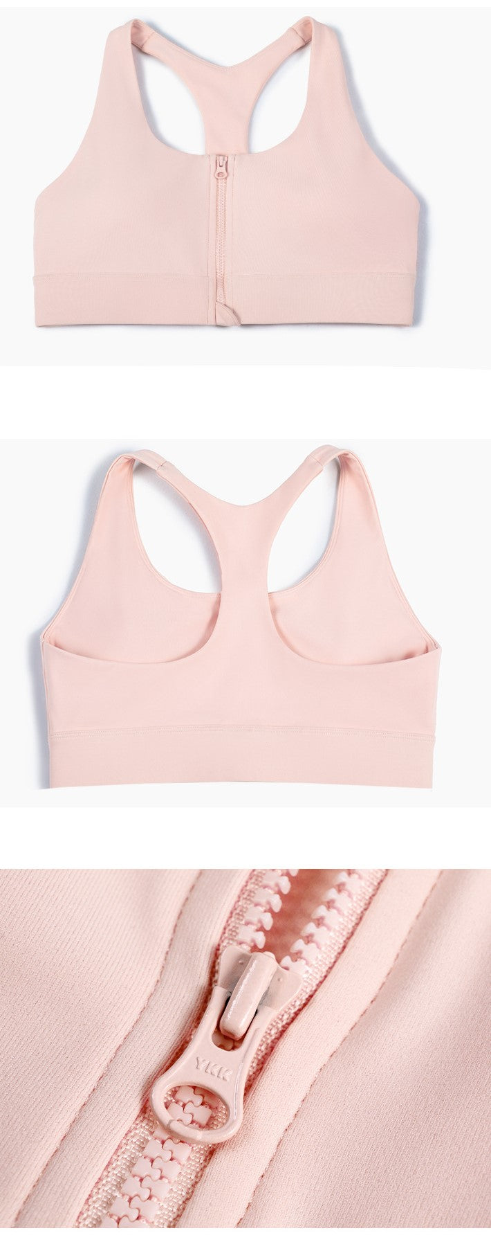 Zip Up Sports Bra