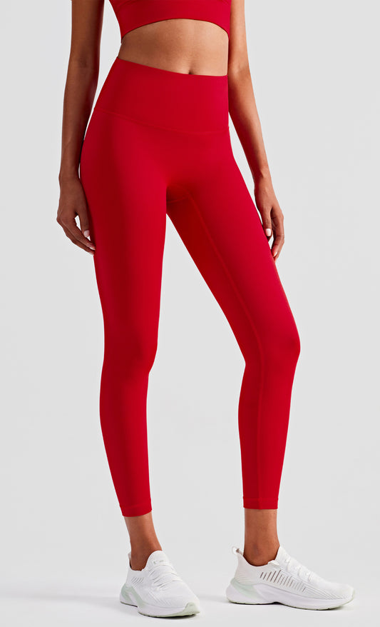 Red Full Length Leggings