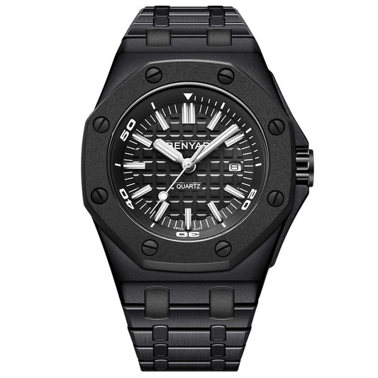 1 Men's Matt Black Quartz Watch