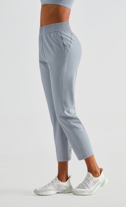 Cropped Jogger Pants With Pockets